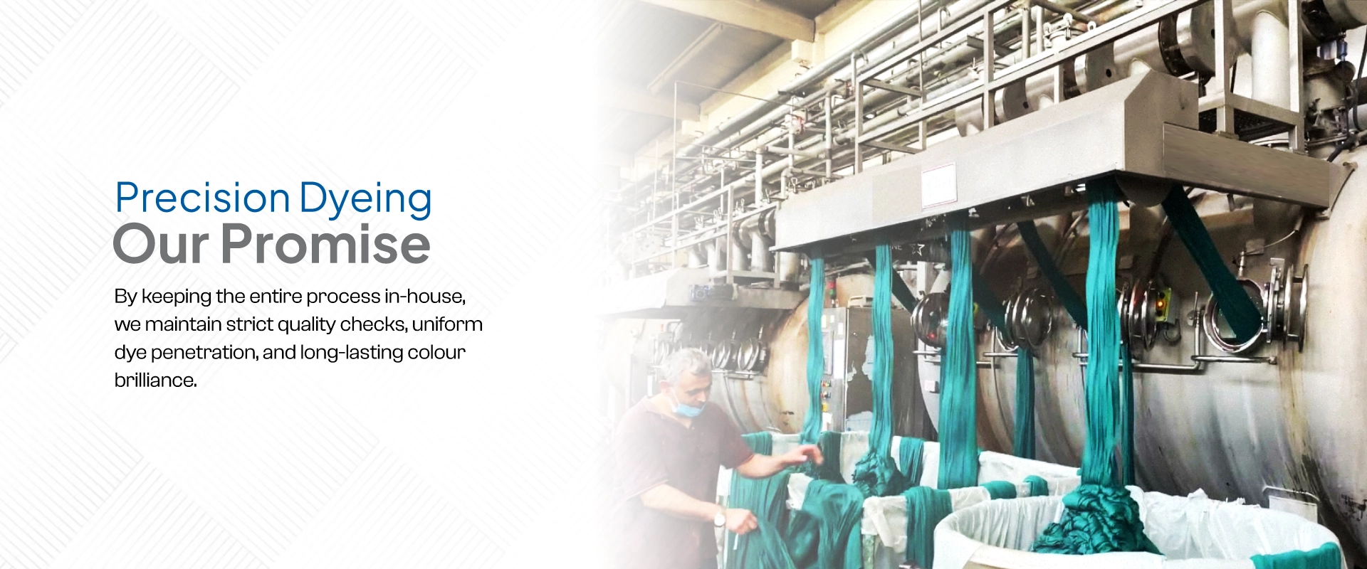 Dyeing machine with slogan